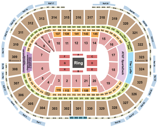 TD Garden WWE Seating Chart